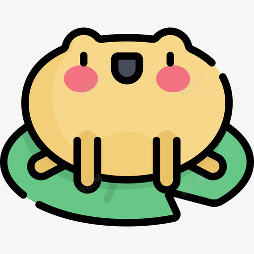 青蛙自然和动物2线颜色图标svg_新图网 https://ixintu.com 线颜色 自然和动物2 青蛙