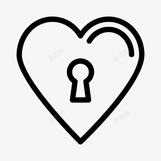 爱锁最爱心图标svg_新图网 https://ixintu.com 安全 心 最爱 爱和浪漫 爱锁