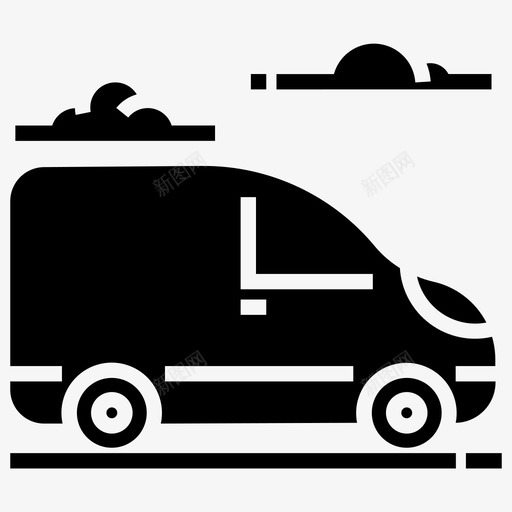 送货车快速送货包裹递送图标svg_新图网 https://ixintu.com 包裹递送 填充图标 快速送货 购物 运输 送货车