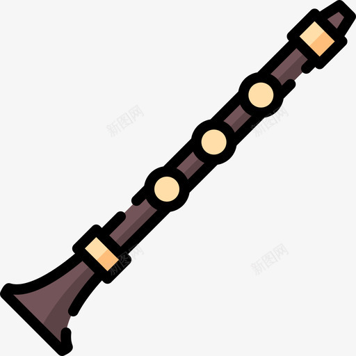 单簧管乐器13线性颜色图标svg_新图网 https://ixintu.com 乐器13 单簧管 线性颜色