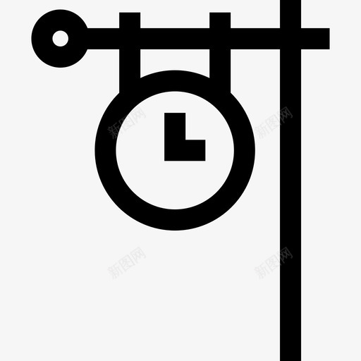 钟铁路8直线图标svg_新图网 https://ixintu.com 直线 钟 铁路8