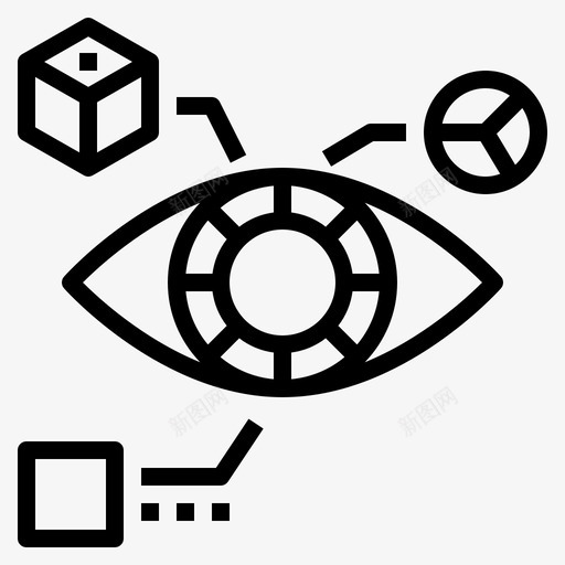 数字眼数据机器人图标svg_新图网 https://ixintu.com 人工智能 数字眼 数据 机器人 统计 视觉