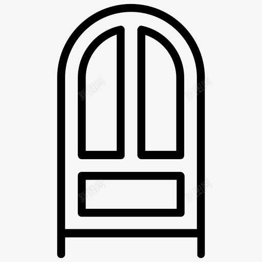 门入口门道图标svg_新图网 https://ixintu.com 入口 维修线图标 门 门安装 门道