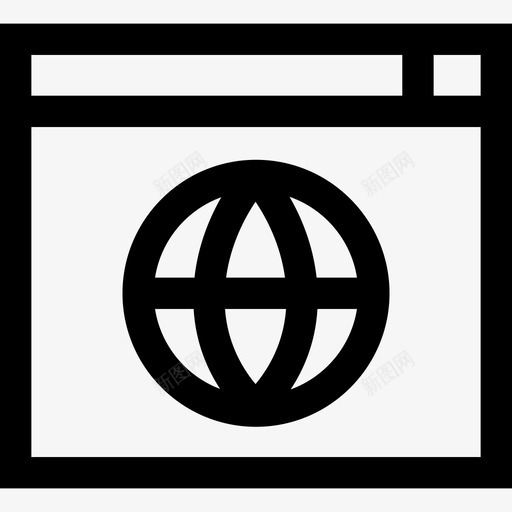 浏览器交互7线性图标svg_新图网 https://ixintu.com 交互7 浏览器 线性