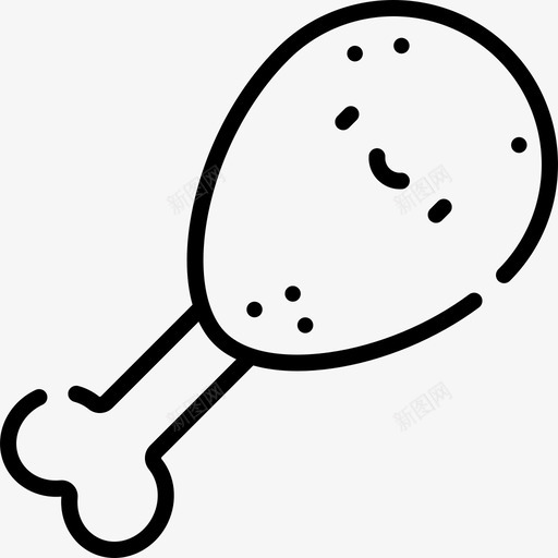 鸡肉厨房用具5直列图标svg_新图网 https://ixintu.com 厨房用具5 直列 鸡肉