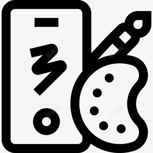 调色板艺术与7线性图标svg_新图网 https://ixintu.com 线性 艺术与设计7 调色板