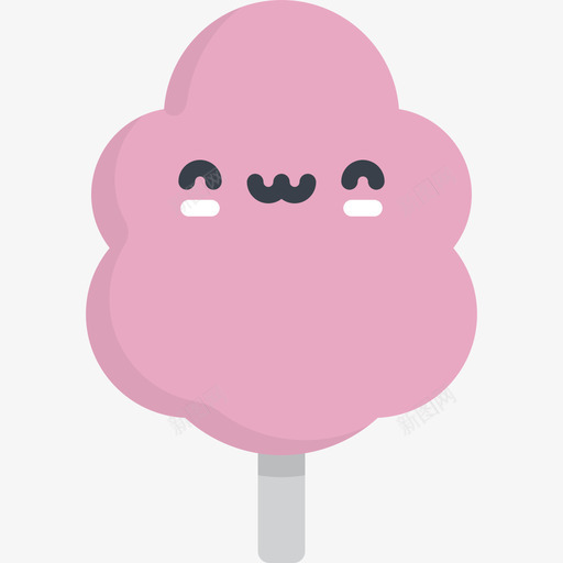 棉花糖kawaii糖果3扁平图标svg_新图网 https://ixintu.com kawaii糖果3 扁平 棉花糖