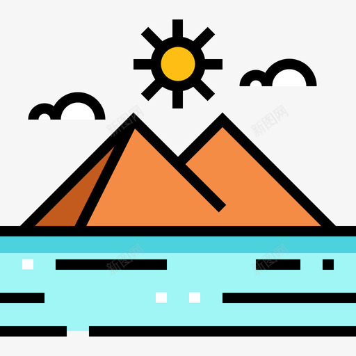 山冒险22线性颜色图标svg_新图网 https://ixintu.com 冒险22 山 线性颜色