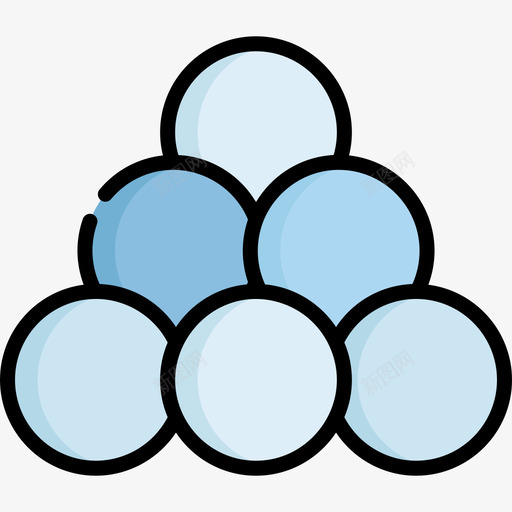 雪球冬季自然10线性颜色图标svg_新图网 https://ixintu.com 冬季自然10 线性颜色 雪球