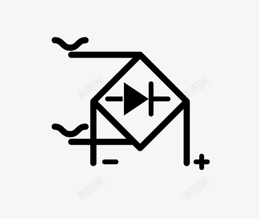整流器赫兹电子元件电子元件图标svg_新图网 https://ixintu.com 整流器 电子元件 电子元件图 赫兹电子元件
