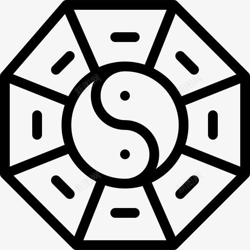 阴阳魔法5直线图标svg_新图网 https://ixintu.com 直线 阴阳 魔法5