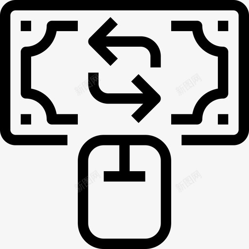 货币兑换银行和金融3线性图标svg_新图网 https://ixintu.com 线性 货币兑换 银行和金融3