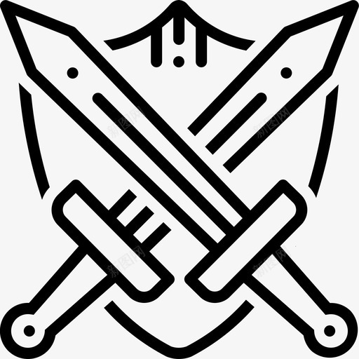 战斗装备剑武器图标svg_新图网 https://ixintu.com 剑 战斗装备 武器