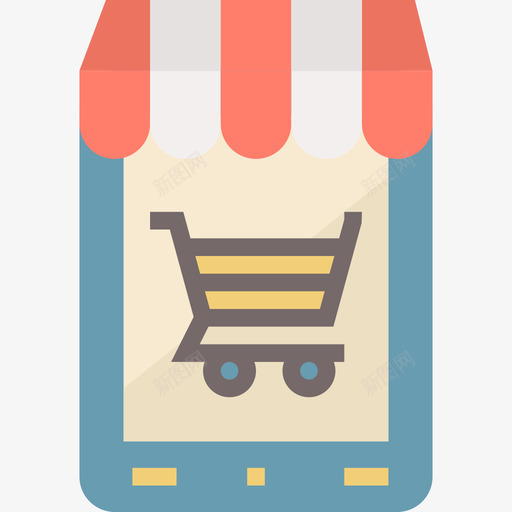 网店未来购物2平图标svg_新图网 https://ixintu.com 平 未来购物2 网店