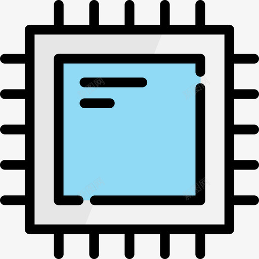 Cpu电子元件3线性颜色图标svg_新图网 https://ixintu.com Cpu 电子元件3 线性颜色