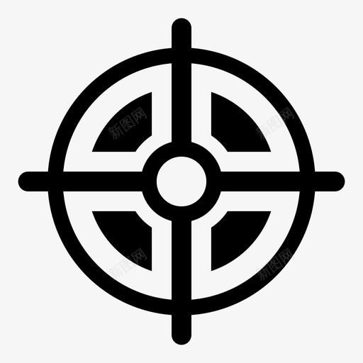 瞄准十字准线焦点图标svg_新图网 https://ixintu.com 十字准线 焦点 目标 瞄准 范围 麦克风云静音呼叫焦点