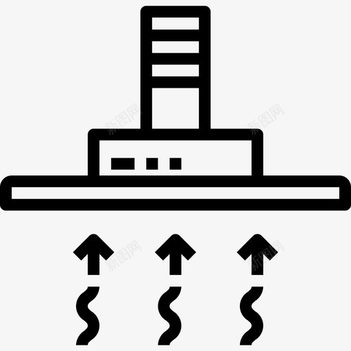 抽油烟机8户直列式图标svg_新图网 https://ixintu.com 8户 抽油烟机 直列式