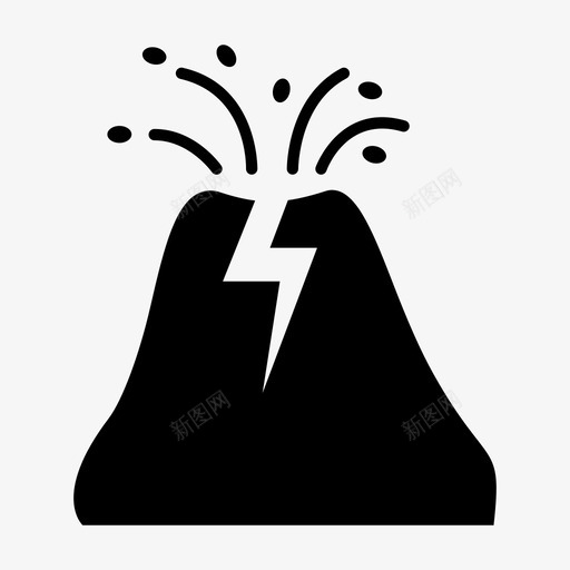 火山灾难喷发图标svg_新图网 https://ixintu.com 喷发 火山 灾难 熔岩 爆发