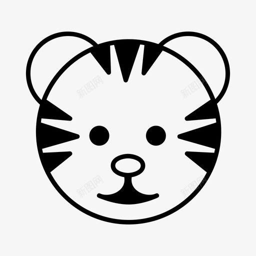 老虎动物猫图标svg_新图网 https://ixintu.com 丛林 动物 安静 猫 老虎 老虎图标