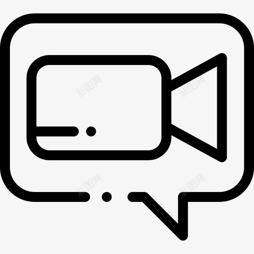视频通话反馈和推荐4直线图标svg_新图网 https://ixintu.com 反馈和推荐4 直线 视频通话