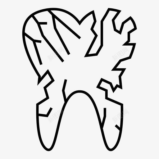 坏了龋齿牙齿图标svg_新图网 https://ixintu.com 健康 坏了 牙齿 龋齿