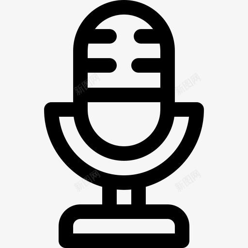 话筒通信78线性图标svg_新图网 https://ixintu.com 线性 话筒 通信78