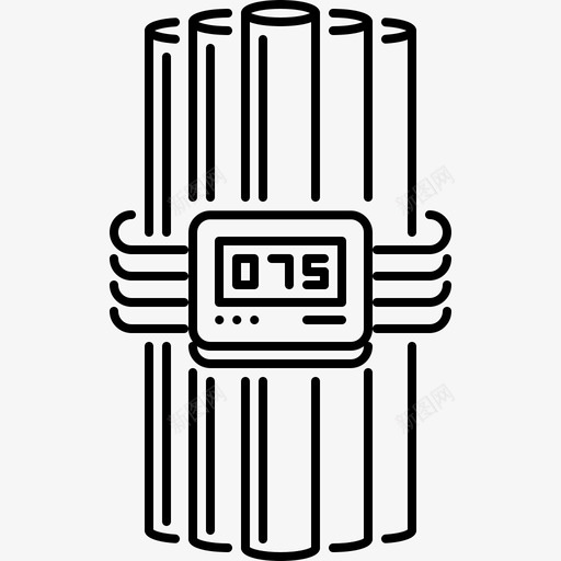 炸弹战争6直线图标svg_新图网 https://ixintu.com 战争6 炸弹 直线