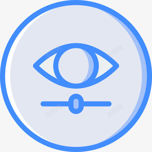 红眼图像3蓝色图标svg_新图网 https://ixintu.com 图像3 红眼 蓝色