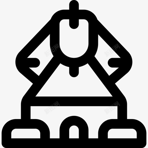 狮身人面像狩猎2直线型图标svg_新图网 https://ixintu.com 狩猎2 狮身人面像 直线型