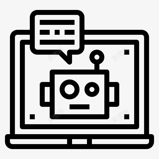人工智能操作员计算机在线图标svg_新图网 https://ixintu.com 人工智能 人工智能操作员 在线 机器人 计算机