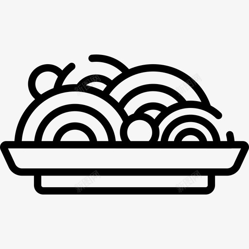 意大利面食品85直纹图标svg_新图网 https://ixintu.com 意大利面 直纹 食品85