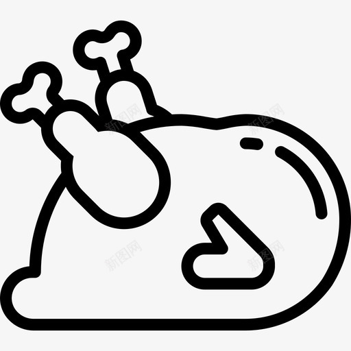 火鸡美食直系图标svg_新图网 https://ixintu.com 火鸡 直系 美食
