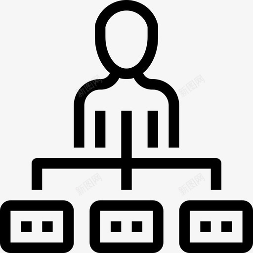 层次结构业务管理12线性图标svg_新图网 https://ixintu.com 业务管理12 层次结构 线性