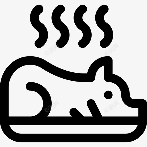 烤猪亚洲美食餐厅5线性图标svg_新图网 https://ixintu.com 亚洲美食餐厅5 烤猪 线性
