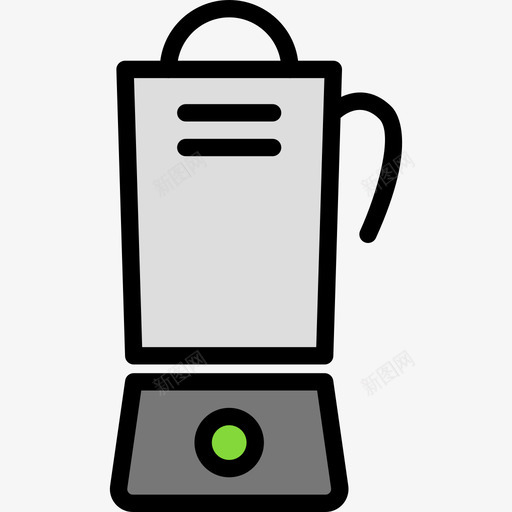 搅拌机食品87线性颜色图标svg_新图网 https://ixintu.com 搅拌机 线性颜色 食品87