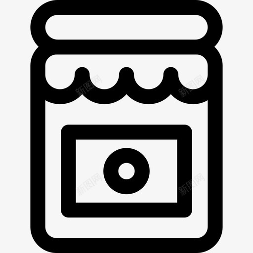 果酱杂货店4直线型图标svg_新图网 https://ixintu.com 杂货店4 果酱 直线型
