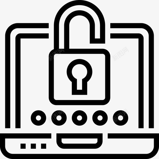 密码互联网安全20线性图标svg_新图网 https://ixintu.com 互联网安全20 密码 线性