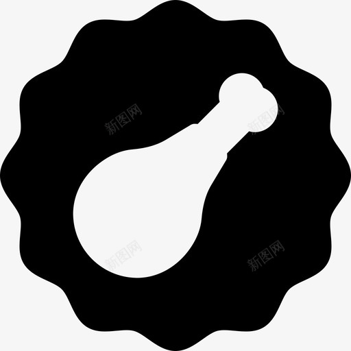 鸡腿有机食品3填充图标svg_新图网 https://ixintu.com 填充 有机食品3 鸡腿