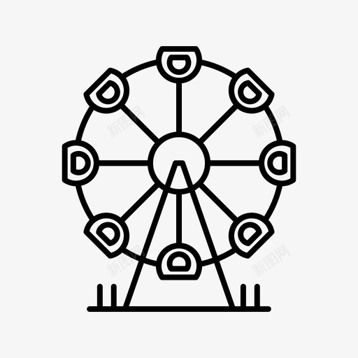 儿童公园城市环境图标svg_新图网 https://ixintu.com 儿童公园 城市 环境 生活 线图标