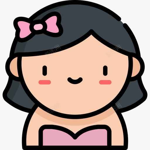 伴娘婚礼72线性颜色图标svg_新图网 https://ixintu.com 伴娘 婚礼72 线性颜色
