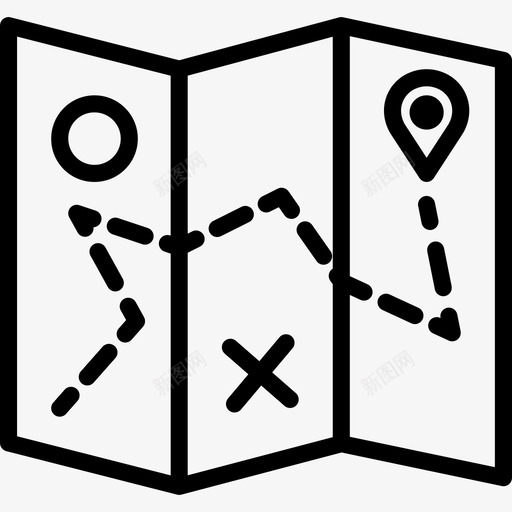 地图旅行110直线图标svg_新图网 https://ixintu.com 地图 旅行110 直线