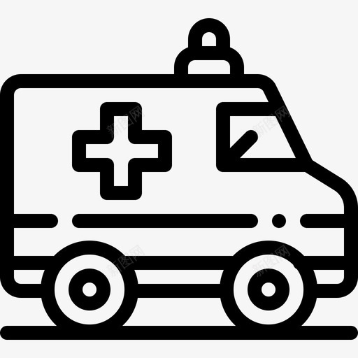 救护车城市26直线型图标svg_新图网 https://ixintu.com 城市26 救护车 直线型