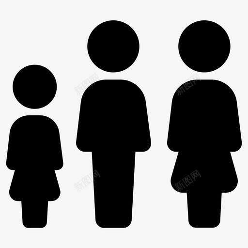 女儿爸爸家人图标svg_新图网 https://ixintu.com 女儿 妈妈 家人 父母 爸爸