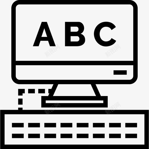 计算机学习13线性图标svg_新图网 https://ixintu.com 学习13 线性 计算机