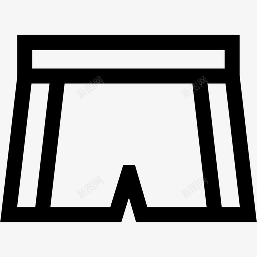 短裤健身器材8直线型图标svg_新图网 https://ixintu.com 健身器材8 直线型 短裤