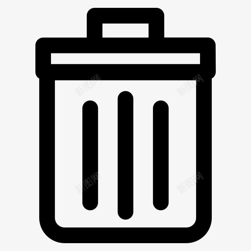 垃圾桶排放物垃圾箱图标svg_新图网 https://ixintu.com 垃圾 垃圾桶 垃圾箱 房子 扔 排放物