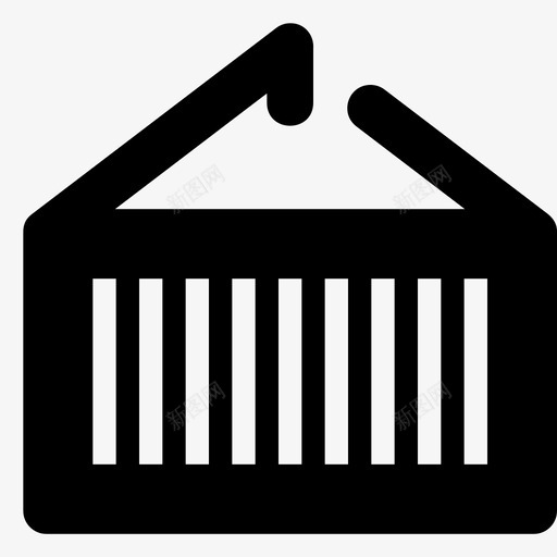 集装箱货物交货图标svg_新图网 https://ixintu.com 交货 包裹 物流 货物 集装箱