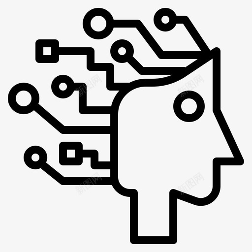人工智能机器人人脸图标svg_新图网 https://ixintu.com 人工智能 人脸 机器人