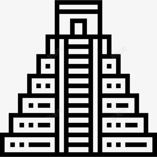 ChichenItza地标19直线图标svg_新图网 https://ixintu.com ChichenItza 地标19 直线