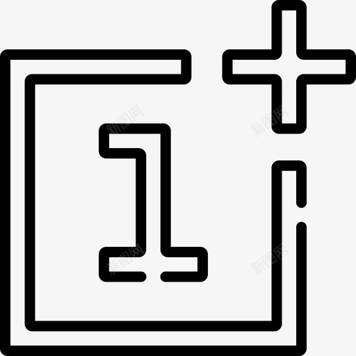 一加技术标识3线性图标svg_新图网 https://ixintu.com 一加 技术标识3 线性